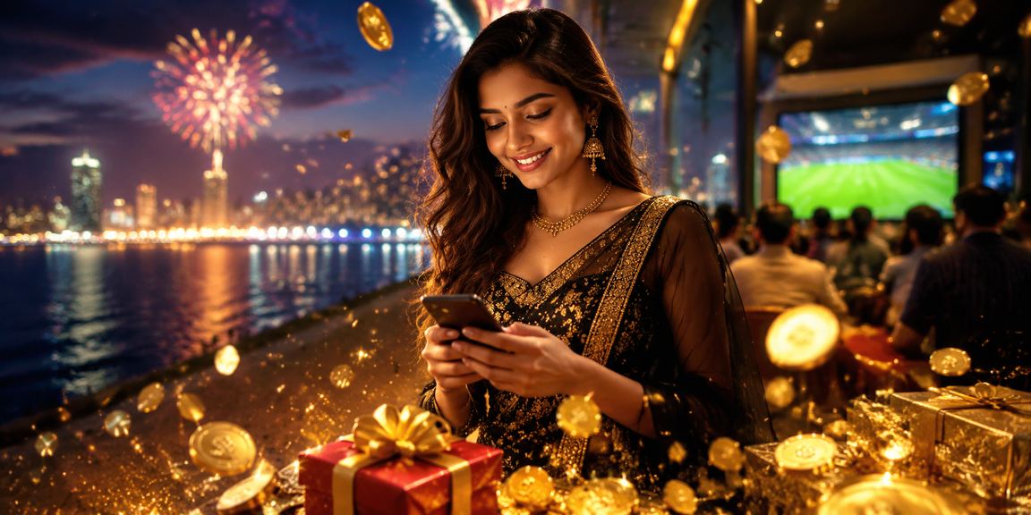 Mobile casino interface on Chennai beach backdrop