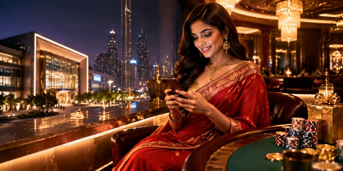 Indian sports betting scene with traditional attire